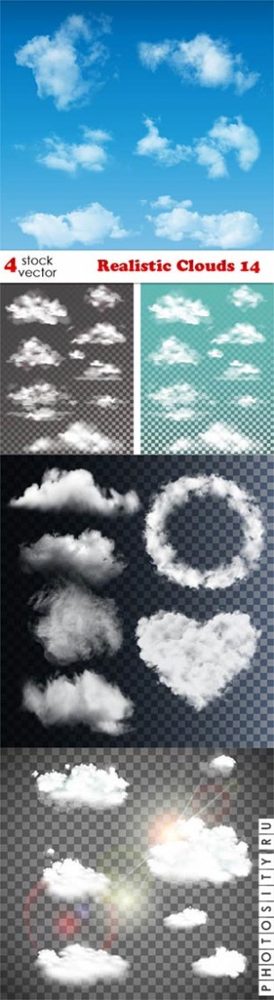 Векторный клипарт - Облака / Realistic Clouds 14
