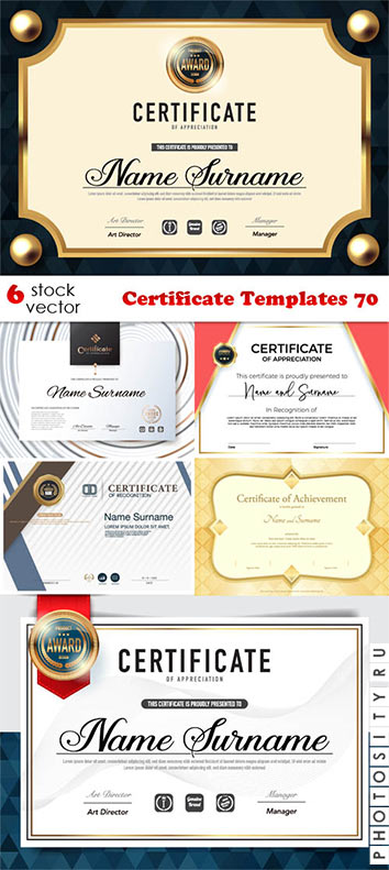Векторные шаблоны сертификатов / Certificate Templates 70